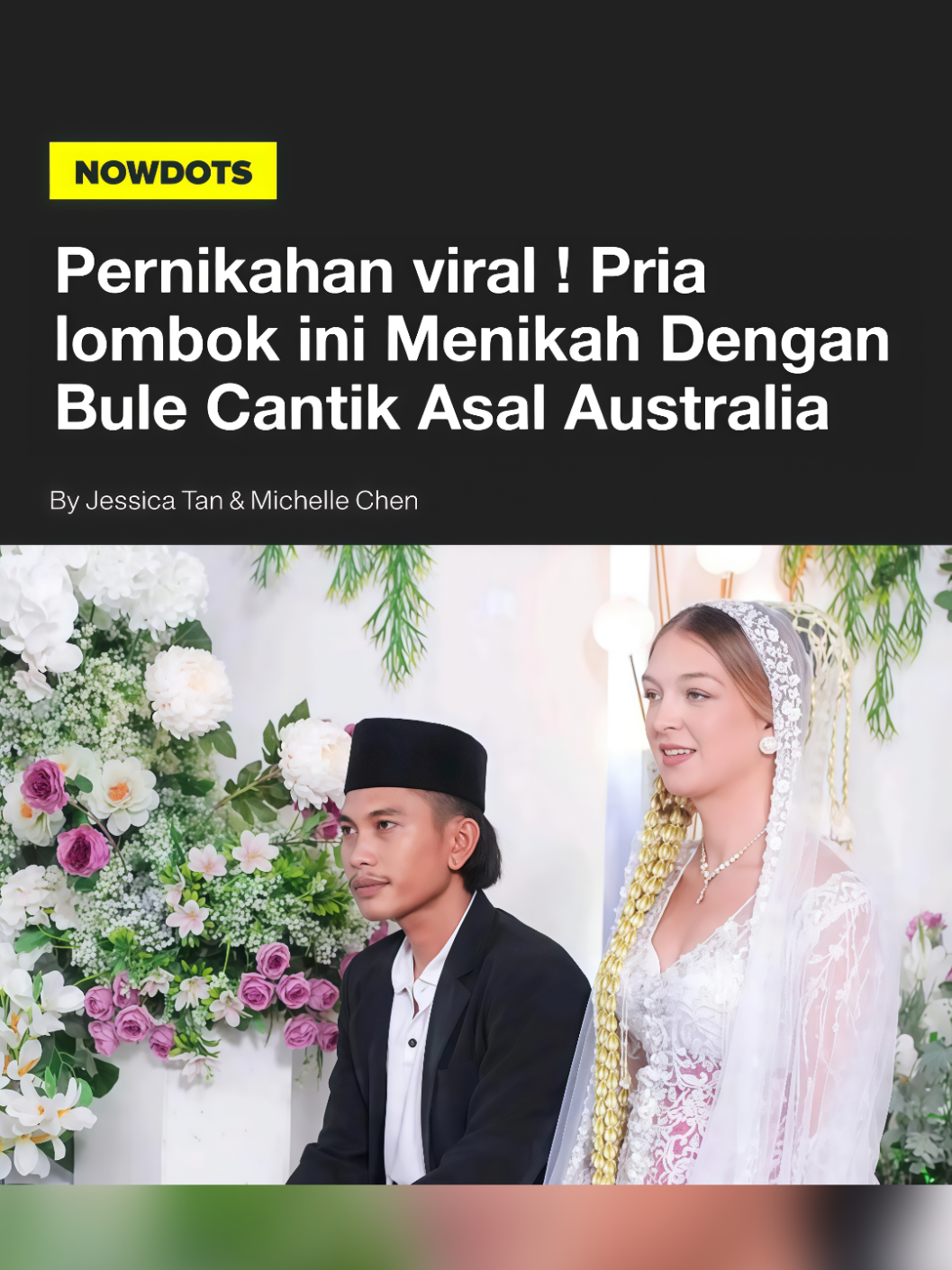 Momen pernikahan pria asal Lombok Tengah bernama Indrayanto dengan wanita cantik asal Australia, Georgia, tengah viral di media sosial. Kisah cinta lintas negara ini berhasil mencuri perhatian publik karena tak hanya romantis, tetapi juga penuh makna dan keharuan. Keduanya resmi mengikat janji suci dalam sebuah akad nikah sederhana namun sakral yang digelar di Lombok pada Sabtu, 8 November 2025. #preweding #pria #lombok #australia #foryoupage 