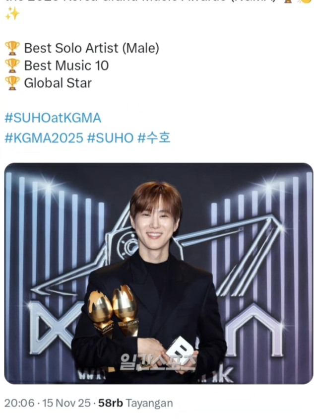Congrats Papi🤗😚Gak pernah gagal bikin bangga para Erina🥲🤏 #suhoexo #kgma2025 #exoweareone #trending #CapCut 