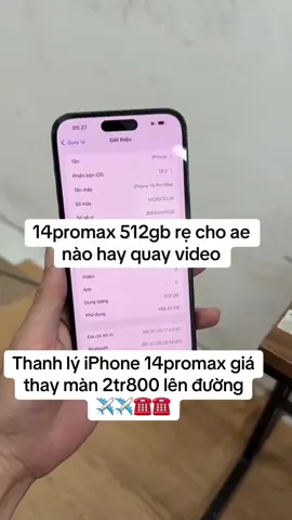 Chủ Nhật cuối tuần sale rẻ vài cây iPhone 14promax giá thay màn rẻ 2tr800k lên đường ✈️✈️☎️☎️📲📲 #dienthoaigiare #iphone #thanhly #IPHONE14PROMAX #happynewyear 🍏🍎