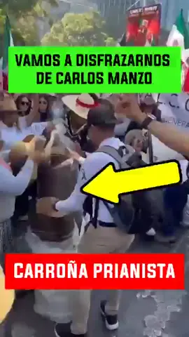 la marcha  PRIAN  regala sombreros  #morena #pria 