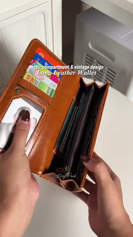 classic design & multi-functional wallet #longwallet #leatherwallet #vintagewallet #multicompartment #womenwallet 