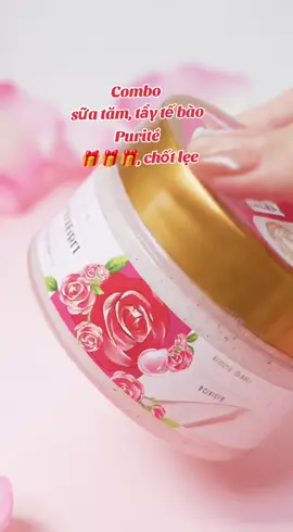 [MỚI] Tẩy Tế Bào Da Chết Dưỡng Sáng Purité Hương Nước Hoa Anh Đào/Hoa Hồng 220G Tặng 2 Lăn Khử Mùi 20ml/Sữa Tắm 250ml/Tẩy Tế Bào 50G #suatamnuochoa #suatam #suatamthom #purite #ChuNu 