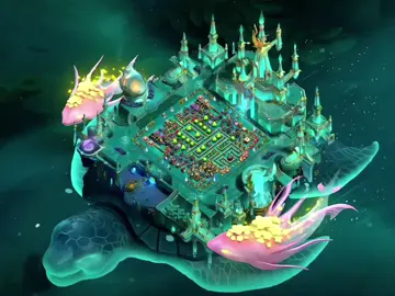 Latar istana dipunggung kura-kura🐢🌌🌊🍃 #suppercell #clashofclans #aesthetic #fyppppppppppppppppppppppp 