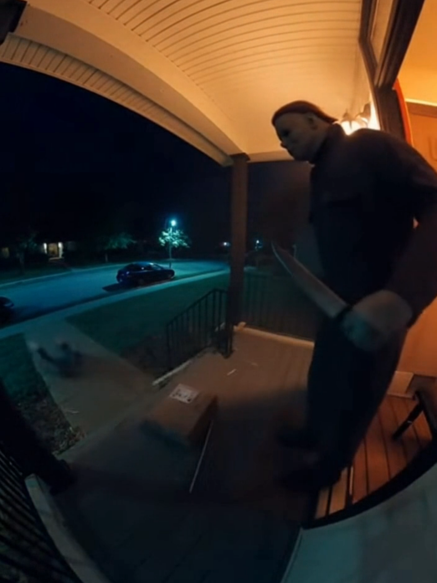 Porch Theft - The Night he WAS home 🔪🏠💀 #michaelmyers #halloween #horror #porchpirate #theft #justice #karma #comedy #darkcomedy #darkhumor #humor #edgelordmedia