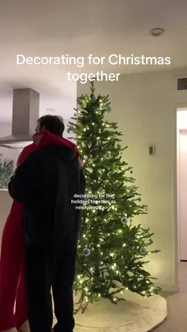 Let this be your reminder that you also don't need anything new. Your decorations that you have are perfectly fine #holidaydecorations #christmasdecor #newlyweds 