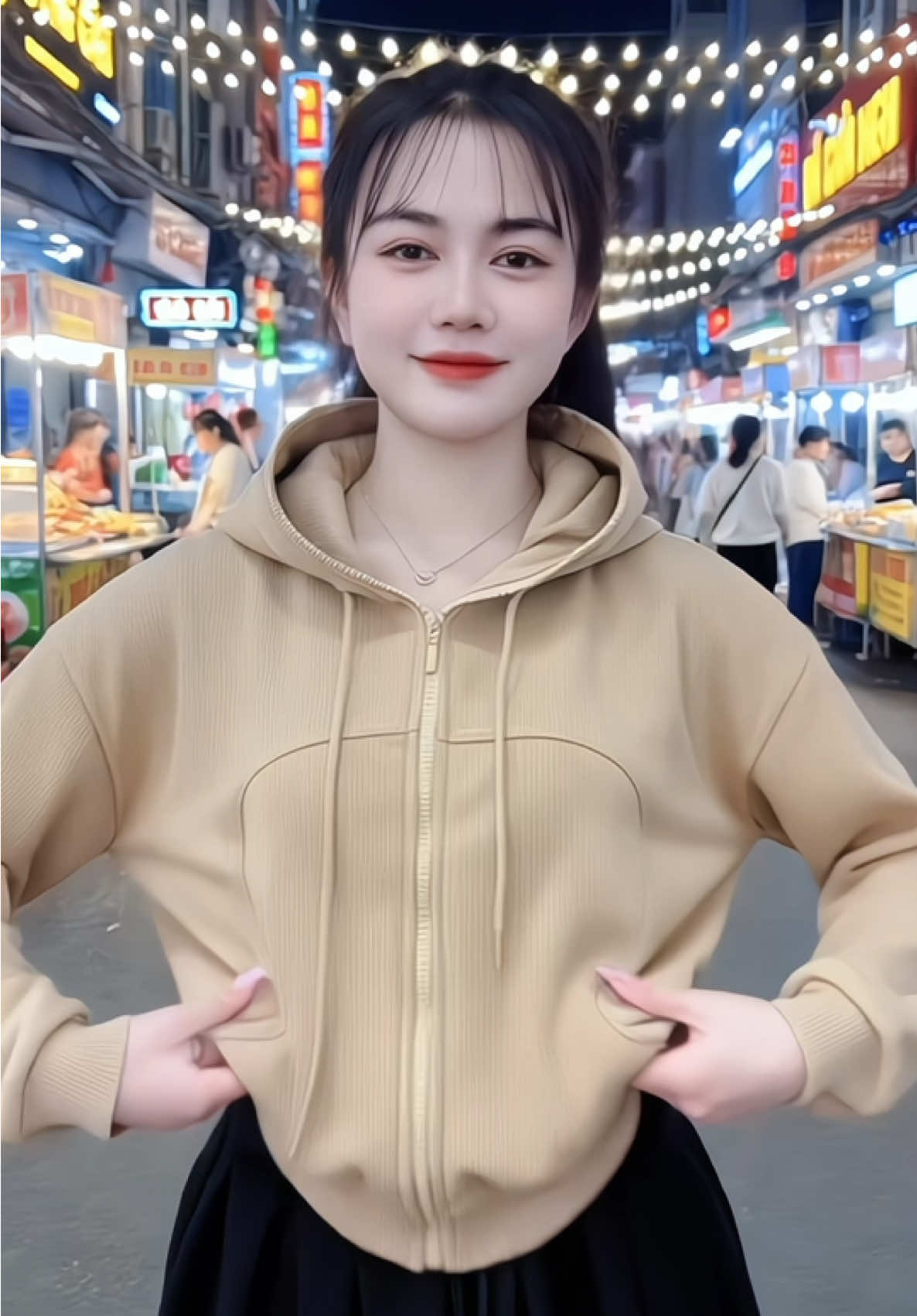 Áo khoác thun gân nữ túi tròn#aokhoacnu #thoitrangnu #aoni 