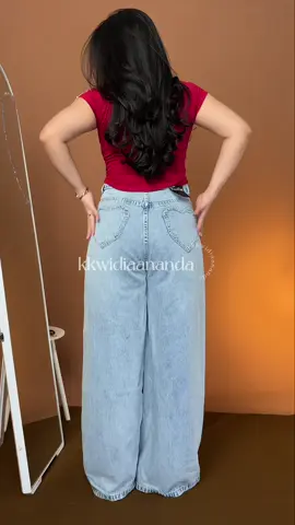 Jeans kulot highwaist #rekomendasioutfit #jeanswanita #baggyjeans #celanapanjang #jeansoutfit 