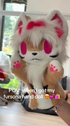 POV: when I got my fursona hand doll 😍💕🛍️ #fursonahanddoll  #fursonagoods #fursonaplush #fur #furrysuit 