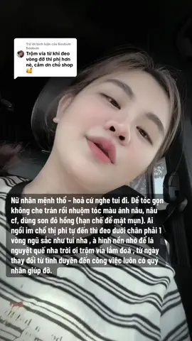 Trả lời @Boobum Boobum Nữ nhân mệnh thổ – hoả cứ nghe tui đi. Để tóc gọn không che trán rồi nhuộm tóc màu ánh nâu, nâu cf, dùng son đỏ hồng (hạn chế để mặt mụn). Ai ngồi im chổ thị phi tự đến thì đeo dưới chân phải 1 vòng ngũ sắc như tui nha , à hình nền nhớ để lá nguyệt quế nha trời ơi trộm vía lắm đoá , từ ngày thay đổi từ tình duyên đến công việc luôn có quý nhân giúp đỡ.#fyp #meophongthuy #thoaichungphongthuy  @Thoại Chung.  