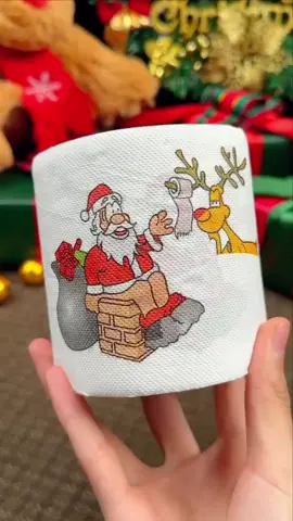 Papel Higiênico Natalino Decorado com Papai Noel 🎄🎅 #viraltiktok #achadosshopee #papelhigienico #papeleria #decoracaonatalina 