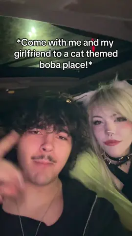 Come with me and GhostTowst to go and get some cat themed boba! #gf #goth #relationships #couplestiktok #boba 