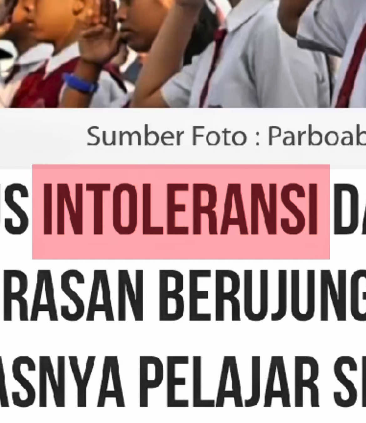Intoleransi sering dimulai dari hal kecil—kata, candaan, atau sikap yang dianggap sepele. Tapi dampaknya bisa besar bagi orang lain. Mari lebih peka, peduli, dan berani menolak perilaku yang merugikan sesama. 1. Diandra Alma Mufarricha 2. Erlita Dwi Anandhita 3. Ghazy Adillah Satrio Aji 4. Lakeisha Nazira Anindya 5. Maya Amira Kurniawan 6. Mirza Al Ariif 7. Muhammad Abiyyu Fatih Athaya #stoprasisme