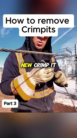 How to remove Crimpits-p3#work #lineman #padmount #electricity #viral 