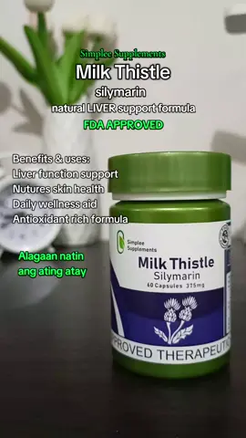 huwag mo ng hintayin na tamaan ka ng sakit👍😊 #supplements #milkthistle #simpleesupplements #supplement 