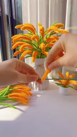 Làm bông lúa bằng kẽm nhung #lamhoa #viralvideo 