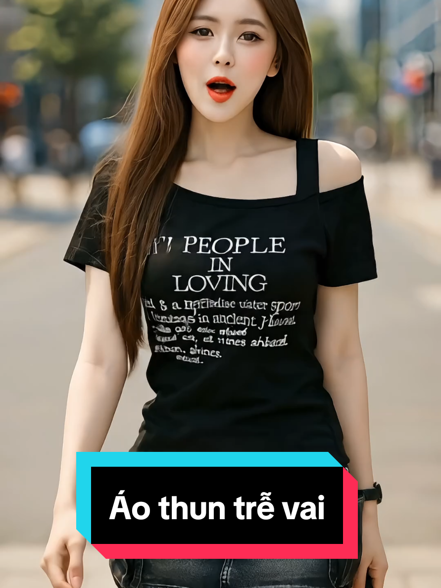 Áo thun trễ vai in chữ bigsize #aothunnu #aothunnuxinh #aothunbigsize @Thủy Shop 