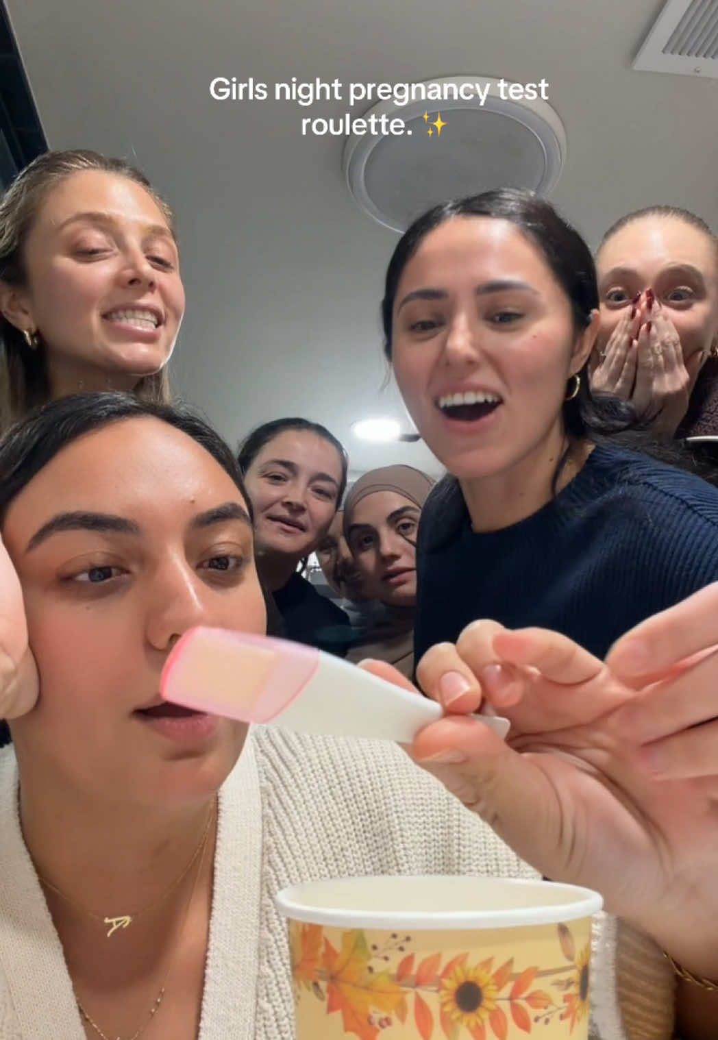 It started off as a pregnancy announcement but ended up being a reality. 😂🙏🏼 Stay tuned for part 2. 🤭 @Zeinab 🎀 Elhourani @Zahrae Hamid @nadeen ajami @Lamise Mohana @Alyssa @Zena ajami #pregnancyannouncement #girlsnight #friendsgiving #baby #girls 