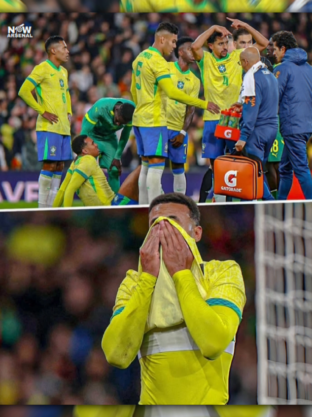 𝘽𝙍𝙀𝘼𝙆𝙄𝙉𝙂🚨 : Gabriel magalhaes terpaksa ditarik keluar pada menit ke 60' karena cedera dalam pertandingan antara Brasil melawan senegal, lalu diketahui gabriel mengalami cedera pangkal paha.  Dan sebelumnya juga Riccardo calafiori dipulangkan dari kampung latihan timnas italia karena mengalami cedera pinggul🥲🙏🏻. Kita do'akan yang terbaik semoga hanya cedera jangka pendek saja sebab lawan arsenal berikutnya setelah jeda internasional sangat berat dan sayang sekali jika makin banyak yang cedera😮‍💨. | #4u #gabrielmagalhaes #riccardocalafiori #coyg🔴⚪️ #CapCut | @𝕾𝖆𝖓𝖌𝖕𝖚𝖆 𝖋𝖙 𝕬𝖗𝖘 