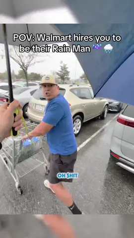 I was born for this position 🙏 They don’t call me the Rain Man for nothing! 😅🤣  #kindness #rainyday #wholesome #hopecore #fyp 