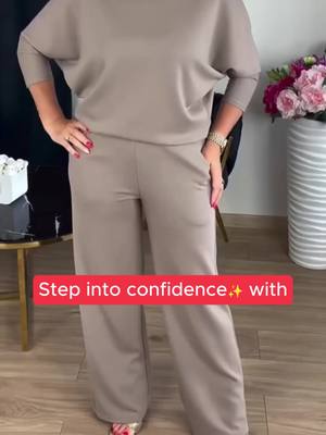 Elegantes 3-teiliges Set: Langer Cardigan, Oberteil und Hose