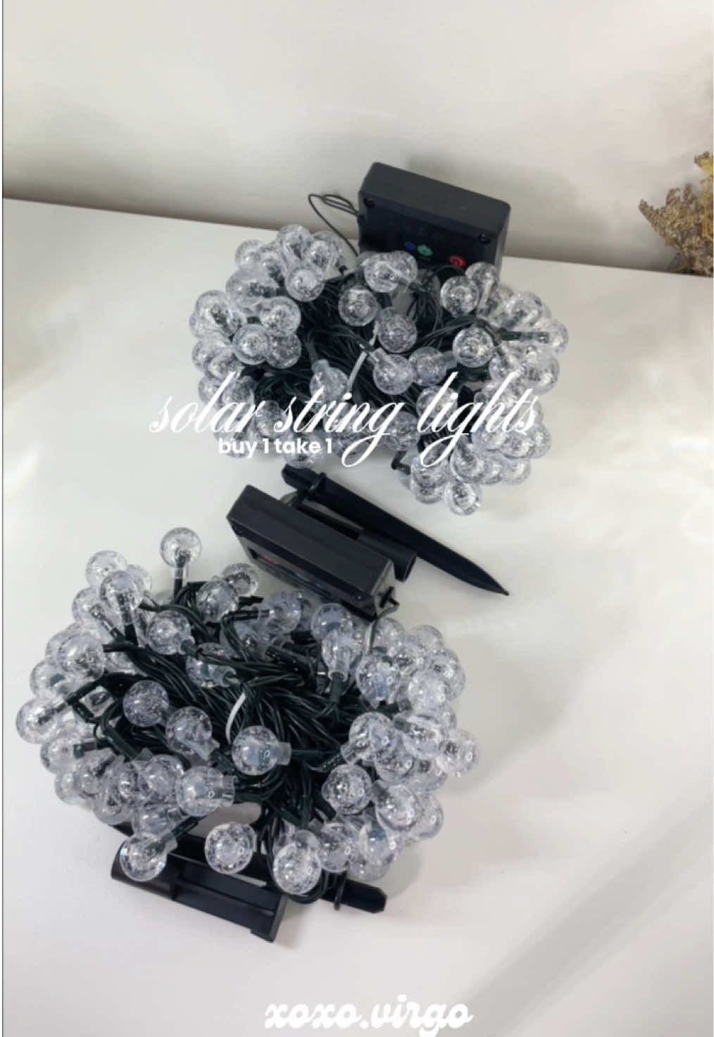 super affordable waterproof solar string lights!! tipid na sa kuryente 🤩✨ #christmaslights #solarstringlights #solarchristmaslights #christmasdecor #stringlights 