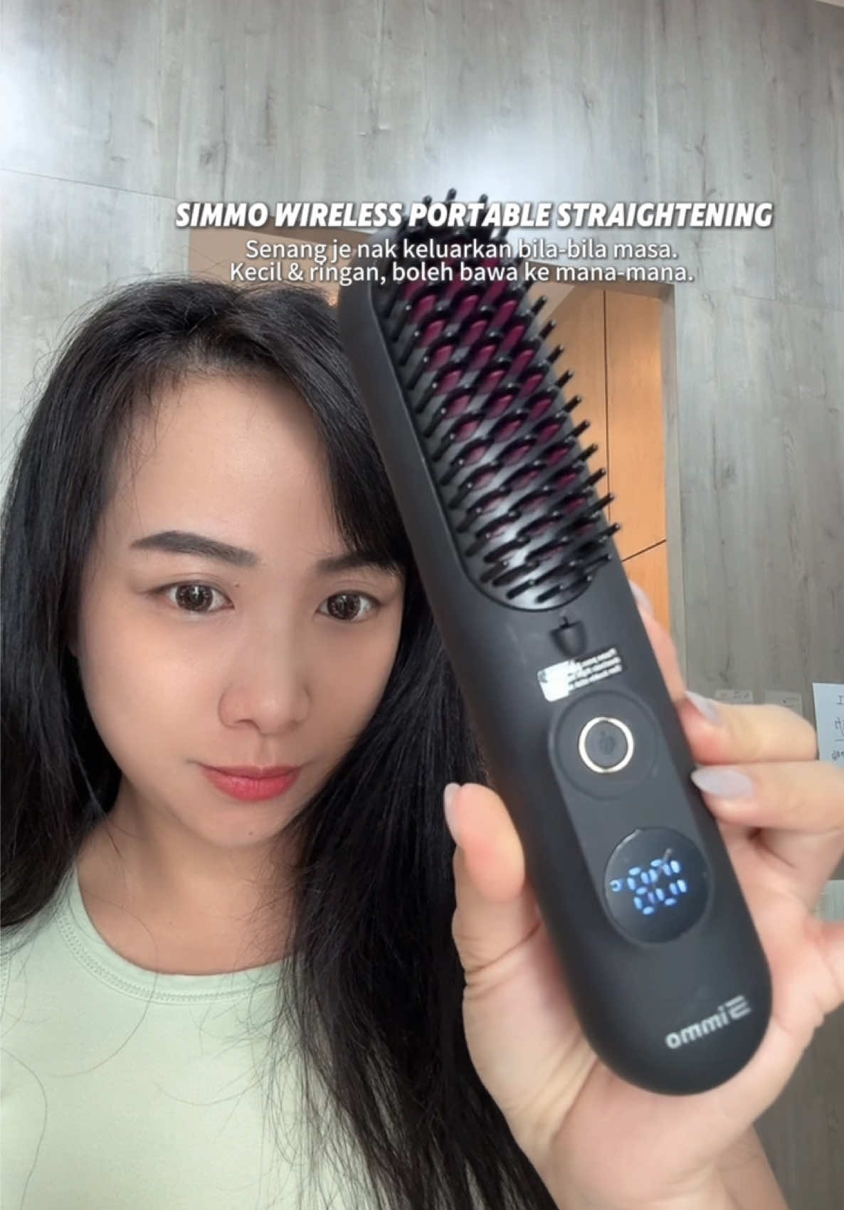 On-the-go pun boleh guna terus😍 Tak Payah Salun Dah! SIMMO Wireless Hair Straightener – 10 Saat Terus Nampak Lurus & Licin #simmo #wirelesshairstraightener #hairtutorial 