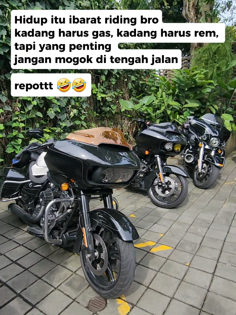 intinyaa.. jangan sampe mogokk.. repottt 😂😂 #ride #harleydavidson #moge 