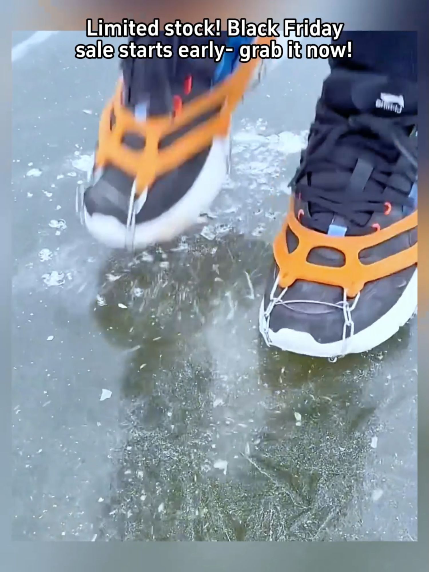 Get a pair of ice cleats, and when the first snow falls, you won't have to worry about slipping when you go out. Stay cozy. #NonSlipShoeCovers #FunInTheSnow#tiktokshop #tiktokmademebuyit #tiktokshopblackfriday
