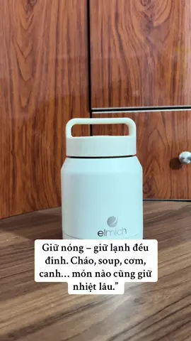 Bình đựng thức ăn giữ nhiệt Elmich. Giữ nóng – giữ lạnh đều đỉnh. Cháo, soup, cơm, canh… món nào cũng giữ nhiệt lâu.#elmich #binhgiunhiet #xuhuong 