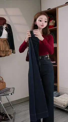 [NEW]Quần jean suông xanh đen #oufit #aokhoacnu #xuhuong #thuthiepstore #ypfッ 