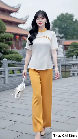 Bộ đồ lam đi chùa, thanh lịch và trang nhã, phù hợp với mọi vóc dáng. #dolamdichua #thoitrangnu #xuhuong #viral #thinhhanh   