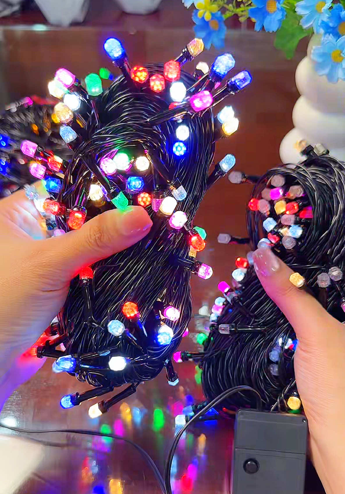 Đèn nhấp nháy dài tận 40m trang trí Tết và noen #phuonggiadung7 #xuhuong #dennhay #dennhaytrangtri #denled 