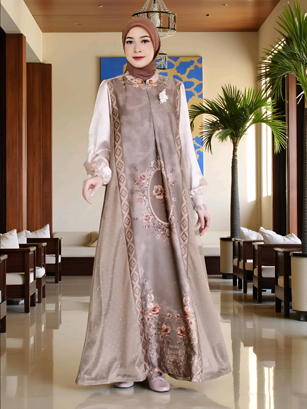 Gamis Terbaru Mewah Elegan -Liliana Series Dress Lebaran Kondangan Bahan Arabian Silk Mix Tulle#gamis#dresslebaran#dresskondangan#gamisterbaru#asiaofficialstore 