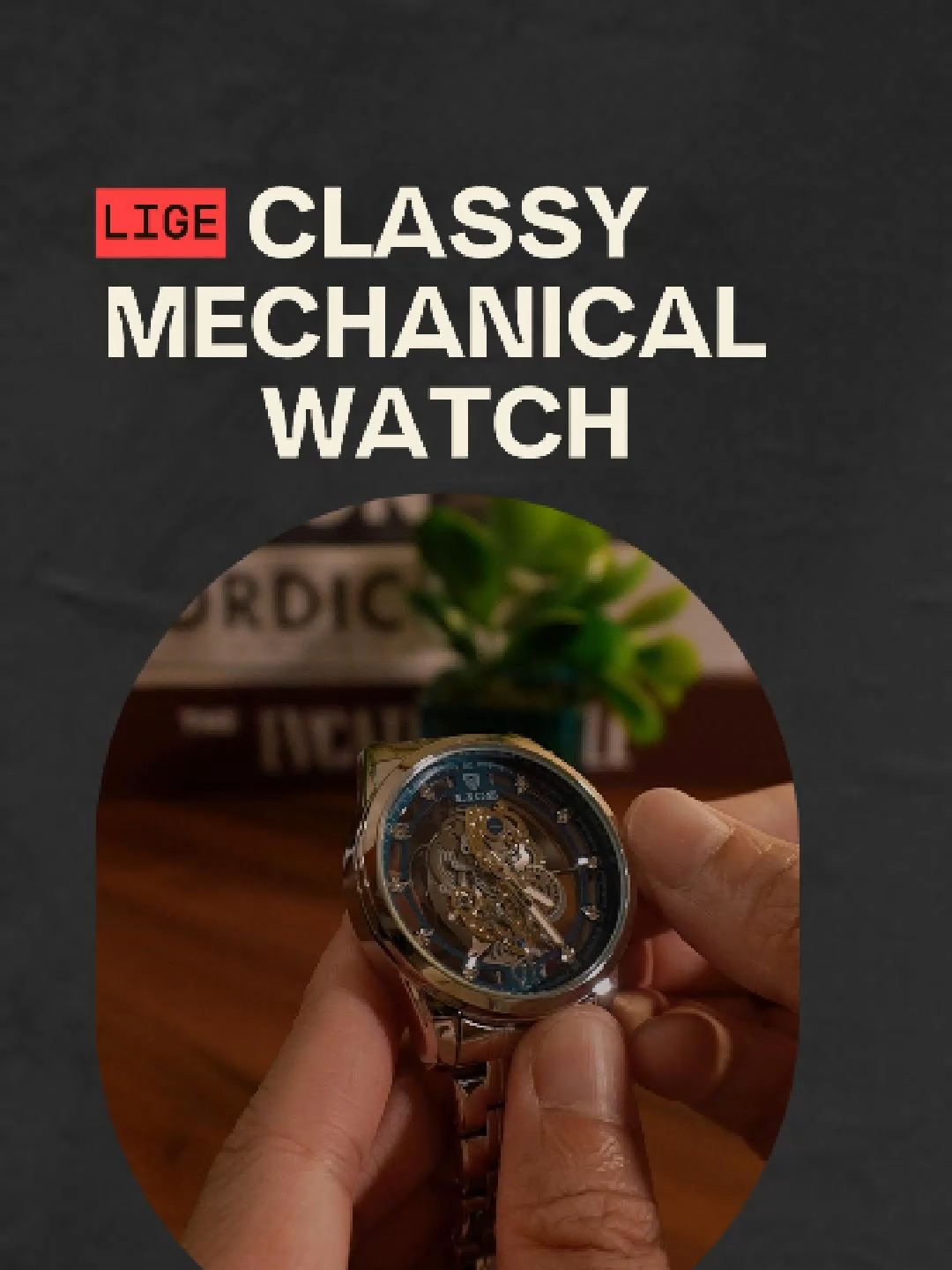 LIGE Men’s Stainless Steel Watch | Hollow Mechanical Design | Waterproof Quartz Watch #menswatch #stainlesssteelwatch #fashionwatch #quartzwatch #tiktokfinds #christmaspartylook