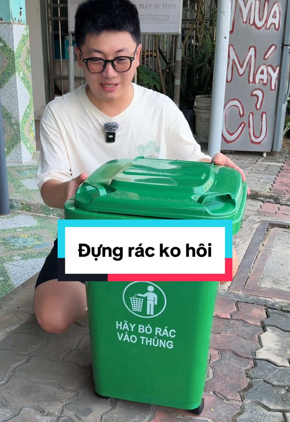 Thùng rác môi trường nắp kín 60L đựng rác sạch sẽ ko lo mùi hôi nha #thungrac #thungrac60l #thungracconapday #thungracmoitruong 