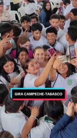 Hoy en Campeche entregamos Pensión Mujeres Bienestar; en Tabasco, tarjetas de la Beca Benito Juárez a estudiantes de preparatoria. Además, supervisamos avances de la ampliación carretera Macuspana-Escárcega para comunicar la península de Yucatán. #tabasco #claudiasheinbaum #méxico #campeche 