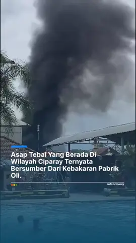 Telah terjadi kebakaran di wilayah ciparay tepatnya industri pabrik oli yang ada di jl.raya laswi ciparay, maggung. Belum di ketahui penybab terjadinya kebakaran, tapi beruntung mobil pemama kebakaran langsung terjun kelokasi kebakaran.  Semoga tidak ada korban jiwa dalam insiden tersebut. Stay safe wargi ciparay yang mau melintas jalan tersebut yah🫶🏼 — Sumber : warganetciparay … Bagikan informasi mengenai Ciparay dan sekitarnya ke @infoticiparay_ _ Follow akun lainnya @infotimedia : @infotibandung @infobandungselatan.co @infoticibaduyut @infotimohtoha @infotibanjaran.id @infotipameungpeuk @infotibuahbatu @infotikatapang @infotirancaekek @infoticimaung.id @infotisoreang.id @infoticiparay_ _ #Ciparay #Infoticiparay_ #ticiparay #infotimedia #kabupatenbandung 