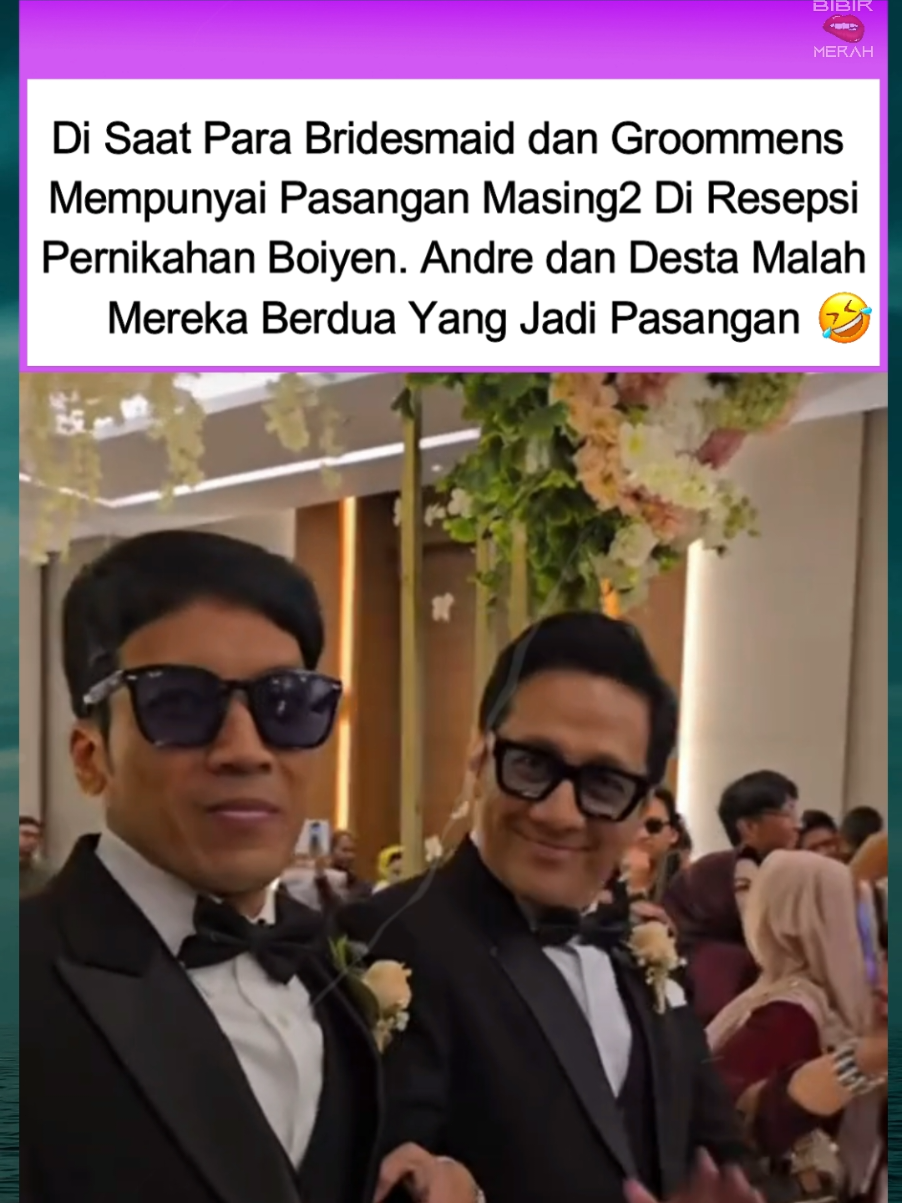 Momen Kocak Andre & Desta Di Resepsi Pernikahan Boiyen 😂 #andretaulany #desta #artis 