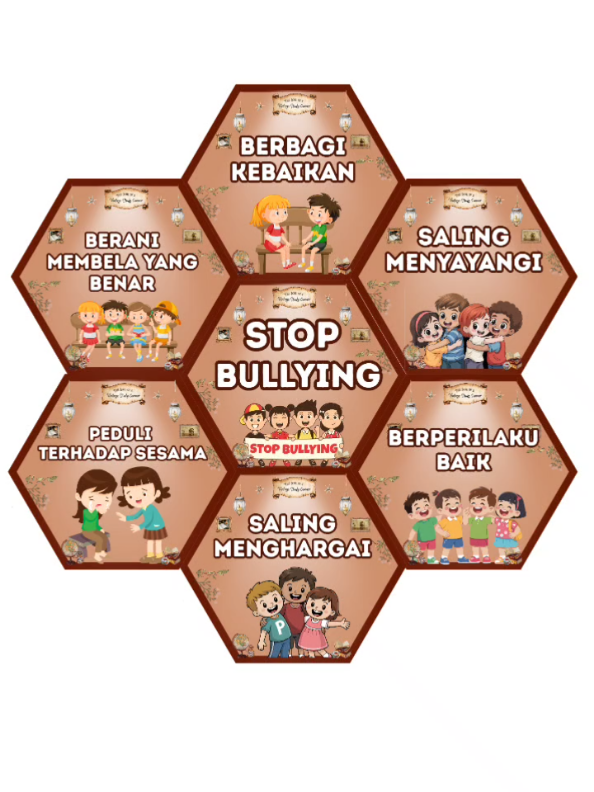 🍂✨ “Ruang kelas nggak cuma butuh dekorasi cantik — tapi juga pesan yang membangun karakter. Hiasan Kelas Poster Stop Bullying tema Vintage ini didesain untuk jadi pengingat visual yang halus, elegan, dan bermakna. Cocok untuk ruang kelas yang mau terlihat berkelas, rapi, hangat, dan penuh nilai moral. ✨ 📌 Ready to Print 📌 Desain premium aesthetic vintage 💛 Karena kindness is timeless — dan kelasmu pantas terlihat elegan plus penuh karakter. #fyp #dekorasikelas #hiasankelas #poster #antibullying 