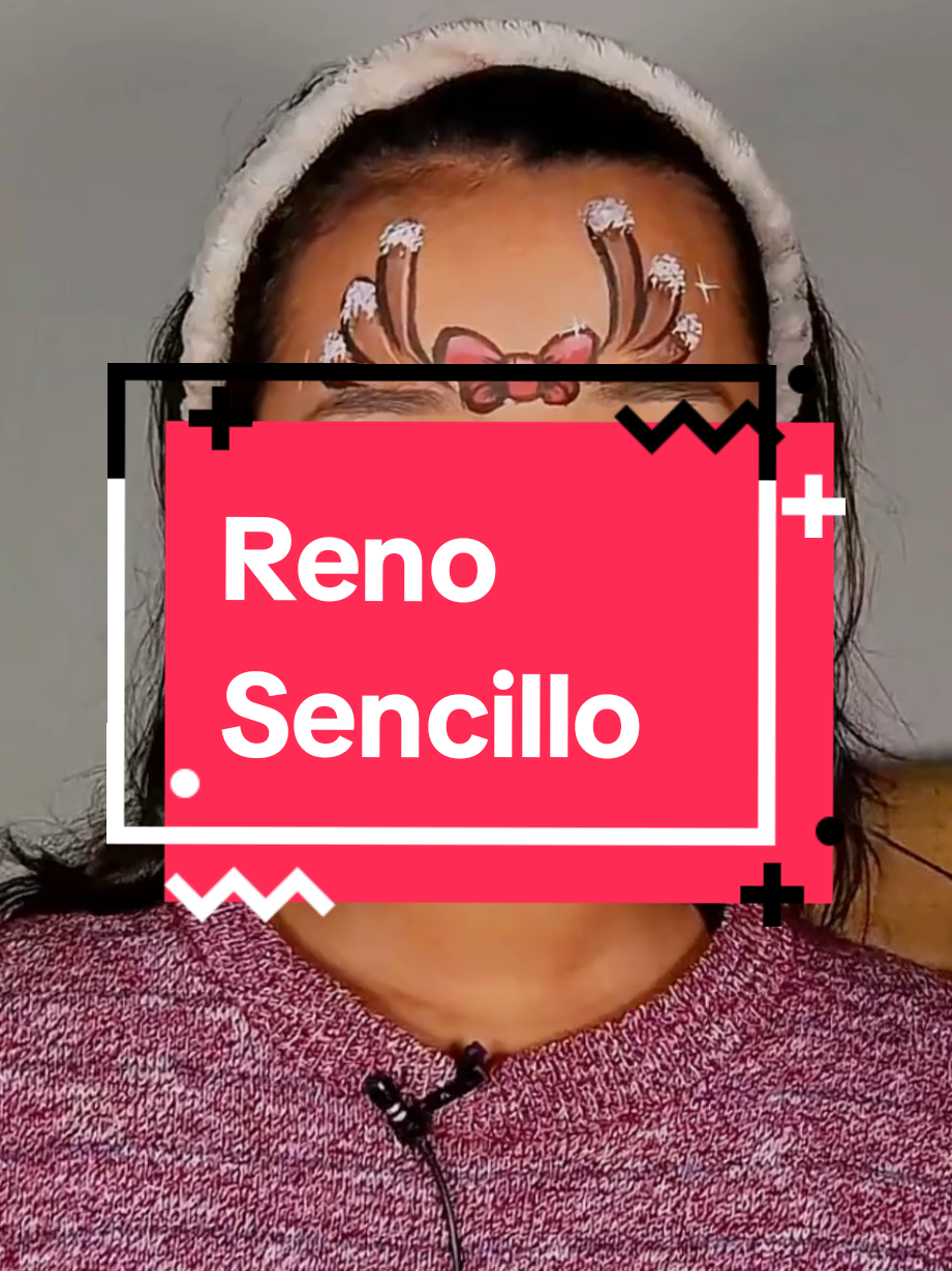 Rodolfo El reno, Diseño Sencillo  #rodolfoelreno #facepaint #pintacaritas #tutorial #fyp 
