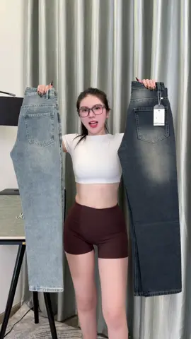 quân jean nam ống đứng