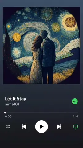 Let It Stay The night is calm, the lights are low There’s nowhere else I want to go Just quiet air, and just us two Everything I need is here with you We've walked through years, seen sun and rain But standing here, there is no pain I see the start, I see the whole You've always been my steady soul (Chorus) I just want to hold on right now Don't let this feeling leave us, somehow I don't want this moment to end This simple place where we began 'Cause I started this dream with you And I've been here a long time too. The world can rush, the days can fly But when I'm here, time passes by Just keeping this simple, holding it tight Keeping the feeling perfect tonight. A long time with you... Never enough .. Let it stay... ..Just-like-this... #aime101 #ai #music 