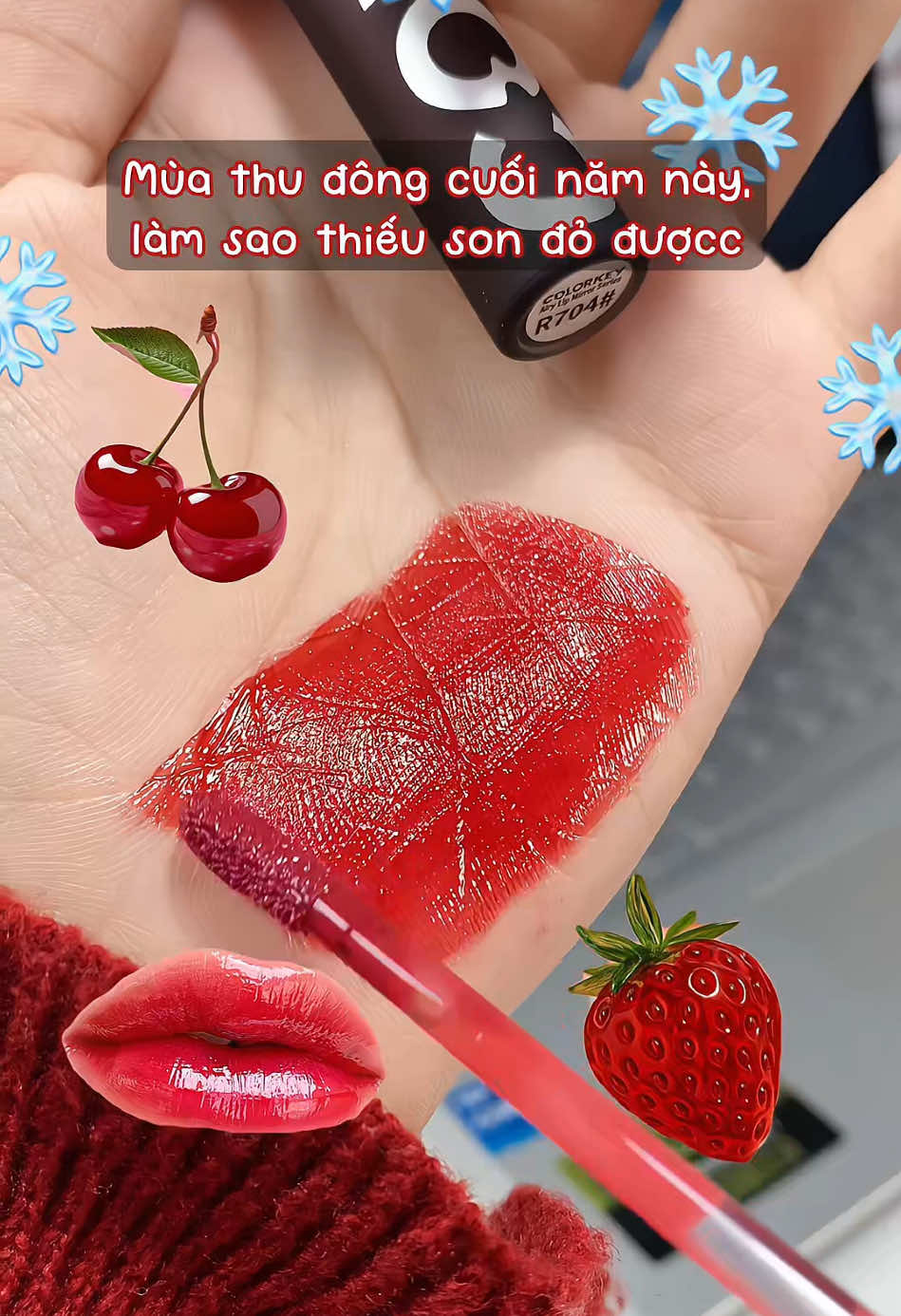 Đẹp vữ vị, màu này là R704 nha mng #sonbong #sontrangguong #sonbongcolorkey #songuongbong #sonxinh 