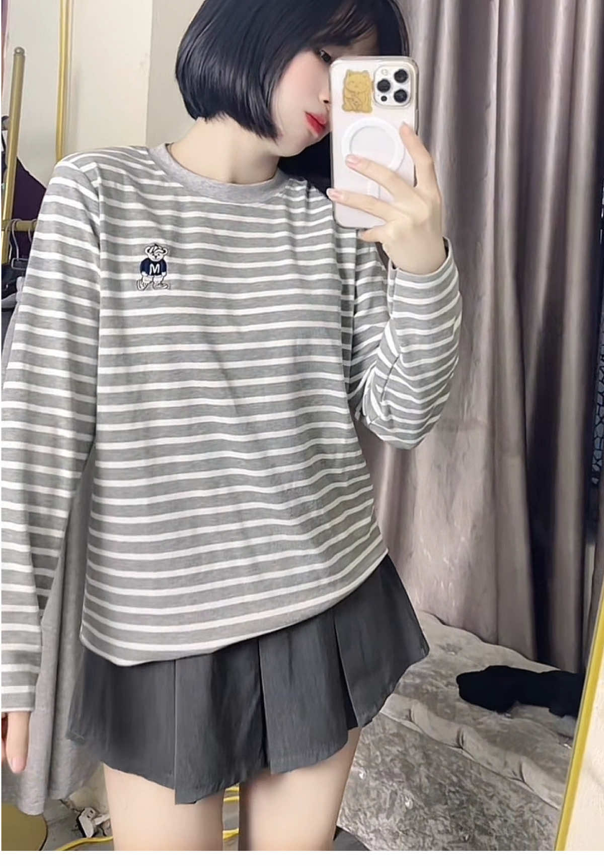 Áo pull kẻ xinh chất đanh dày mềm #quanao #aopull #aothun #aothundaitay 