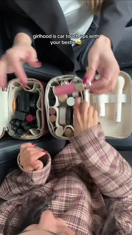 Name a better feeling, we’ll wait #etoile #vanitycase #makeuporganization #girlhoodaesthetic #carmakeup 