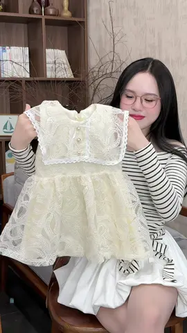 Đầm bé gái , váy bé gái tiểu thư xinh lắm 🥰🥰🥰 #thoitrangtreem #vaybegai #vayxinhchobe #phamdiutb 