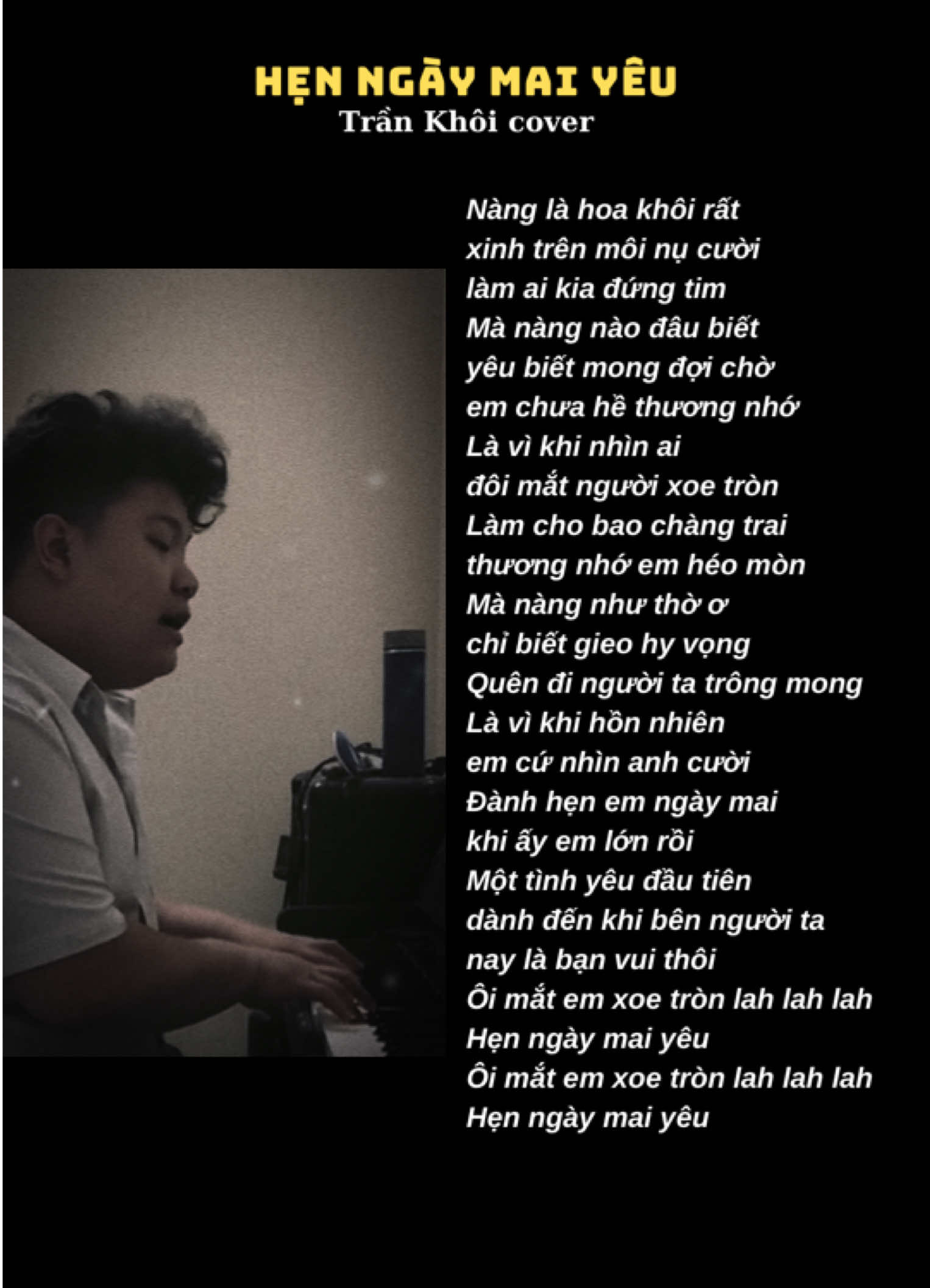 Nàng là hoa khôi rất xinh… #nhachaymoingay #lyrics #nhactamtrang #coversong #henngaymaiyeu 