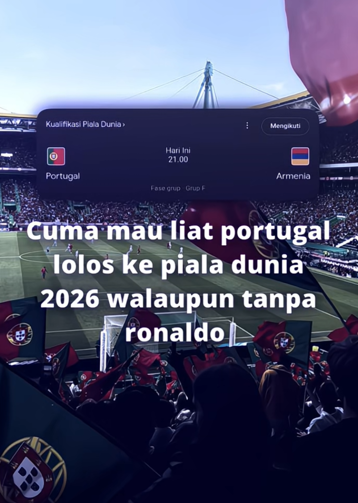 come on portugal semoga bisa menang atas armenia nanti malam walaupun tanpa adanya ronaldo 😢🤧💪🇵🇹 #cristianoronaldo #portugal #armenia #footballtiktok #fyp 