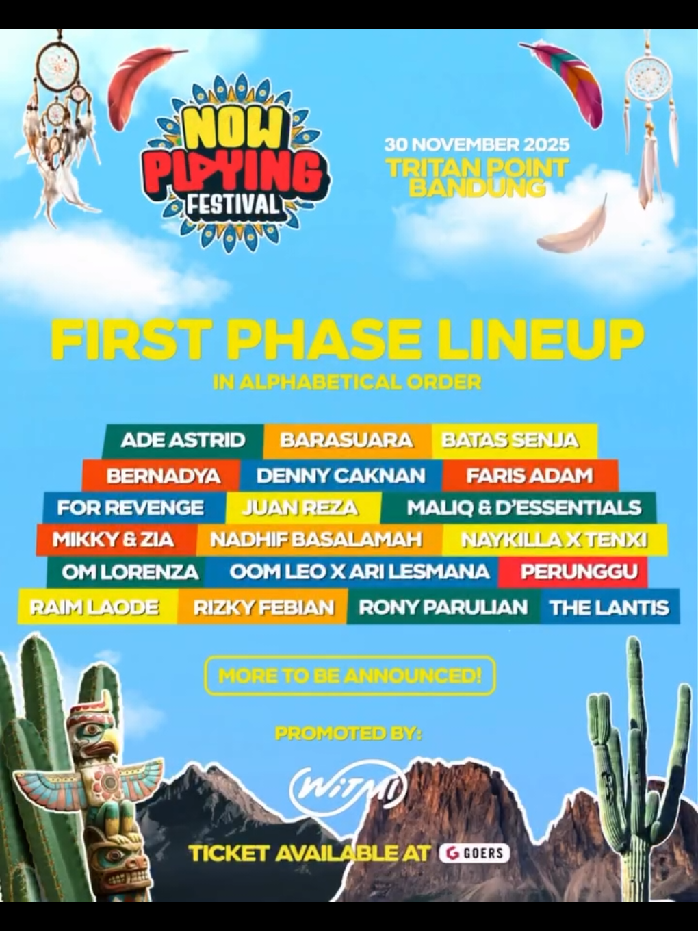 NOW PLAYING FESTIVAL 2025 🔥🔥🔥 Ayoo guyss sebelum sold out tiket bisa atas nama sendiri dan harga UNDERWEBBBB !!! DM for detailll 🫵 #nowplayingfestival #konser #bandung #fyp #fyppppppppppppppppppppppp 