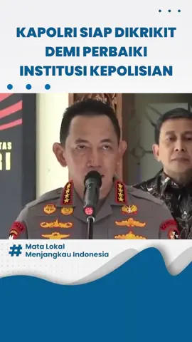 KAPOLRI SIAP DIKRITIK DEMI PERBAIKI INSTITUSI KEPOLISIAN.  #kapolri #polisi #kritik #tribunjatimtimur #fyp 